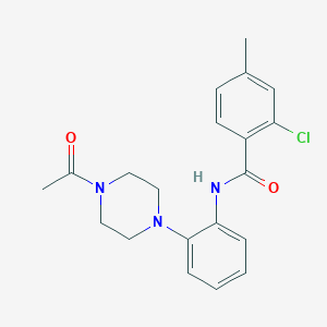 molecular formula C20H22ClN3O2 B243651 N-[2-(4-acetylpiperazin-1-yl)phenyl]-2-chloro-4-methylbenzamide 