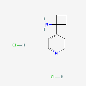 1-Pyridin-4-ylcyclobutan-1-amine;dihydrochloride