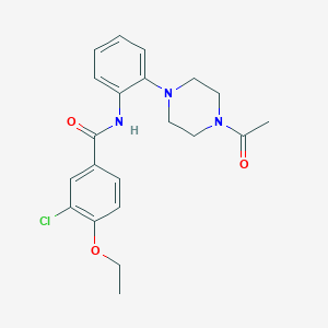 molecular formula C21H24ClN3O3 B243652 N-[2-(4-acetylpiperazin-1-yl)phenyl]-3-chloro-4-ethoxybenzamide 