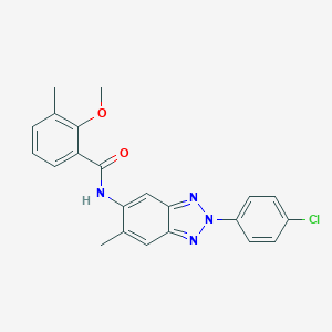 N-[2-(4-chlorophenyl)-6-methyl-2H-1,2,3-benzotriazol-5-yl]-2-methoxy-3-methylbenzamide