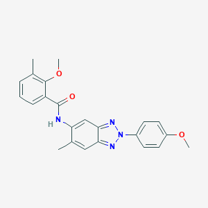 2-methoxy-N-[2-(4-methoxyphenyl)-6-methyl-2H-1,2,3-benzotriazol-5-yl]-3-methylbenzamide