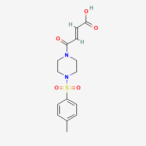 molecular formula C15H18N2O5S B2436559 (E)-4-[4-(4-methylphenyl)sulfonylpiperazin-1-yl]-4-oxobut-2-enoic acid CAS No. 741729-16-8