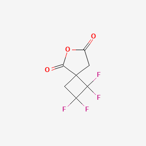 molecular formula C7H4F4O3 B2436570 1,1,2,2-Tetrafluoro-6-oxaspiro[3.4]octane-5,7-dione CAS No. 2138154-95-5