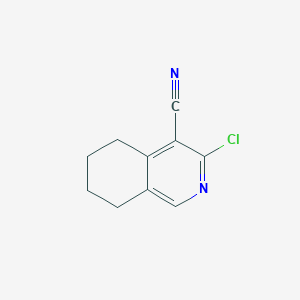 molecular formula C10H9ClN2 B2436571 3-クロロ-5,6,7,8-テトラヒドロイソキノリン-4-カルボニトリル CAS No. 53661-33-9