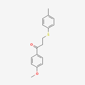 molecular formula C17H18O2S B2436578 1-(4-甲氧苯基)-3-[(4-甲苯基)硫代]-1-丙酮 CAS No. 20618-50-2