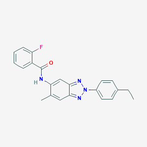 N-[2-(4-ethylphenyl)-6-methyl-2H-1,2,3-benzotriazol-5-yl]-2-fluorobenzamide