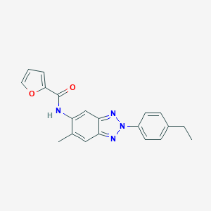 molecular formula C20H18N4O2 B243660 N-[2-(4-ethylphenyl)-6-methyl-2H-1,2,3-benzotriazol-5-yl]-2-furamide 