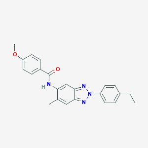 molecular formula C23H22N4O2 B243661 N-[2-(4-ethylphenyl)-6-methyl-2H-1,2,3-benzotriazol-5-yl]-4-methoxybenzamide 