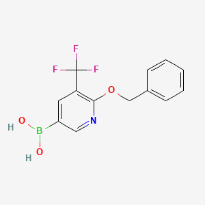 molecular formula C13H11BF3NO3 B2436614 6-(苄氧基)-5-(三氟甲基)吡啶-3-硼酸 CAS No. 2377610-34-7