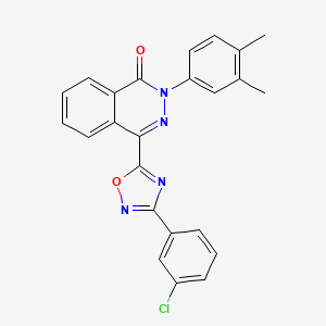 molecular formula C24H17ClN4O2 B2436623 4-[3-(3-chlorophenyl)-1,2,4-oxadiazol-5-yl]-2-(3,4-dimethylphenyl)phthalazin-1(2H)-one CAS No. 478045-69-1