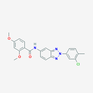 molecular formula C22H19ClN4O3 B243663 N-[2-(3-chloro-4-methylphenyl)-2H-1,2,3-benzotriazol-5-yl]-2,4-dimethoxybenzamide 