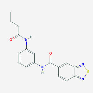 molecular formula C17H16N4O2S B243664 N-[3-(butanoylamino)phenyl]-2,1,3-benzothiadiazole-5-carboxamide 