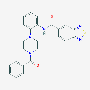 molecular formula C24H21N5O2S B243665 N-[2-(4-benzoyl-1-piperazinyl)phenyl]-2,1,3-benzothiadiazole-5-carboxamide 
