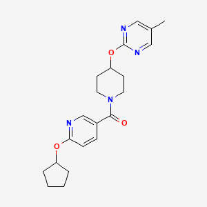 (6-Cyclopentyloxypyridin-3-yl)-[4-(5-methylpyrimidin-2-yl)oxypiperidin-1-yl]methanone
