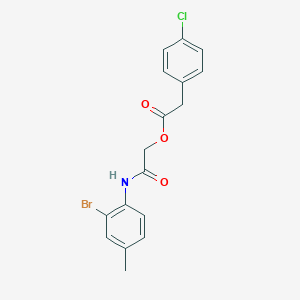 [2-(2-Bromo-4-methylanilino)-2-oxoethyl] 2-(4-chlorophenyl)acetate