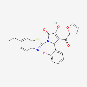 1-(6-ethylbenzo[d]thiazol-2-yl)-5-(2-fluorophenyl)-4-(furan-2-carbonyl)-3-hydroxy-1H-pyrrol-2(5H)-one