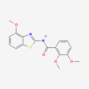 molecular formula C17H16N2O4S B2436667 2,3-dimethoxy-N-(4-methoxy-1,3-benzothiazol-2-yl)benzamide CAS No. 895440-81-0