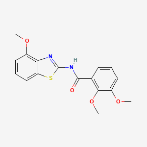 molecular formula C17H16N2O4S B2436667 2,3-dimetoxi-N-(4-metoxi-1,3-benzotiazol-2-il)benzamida CAS No. 895440-81-0