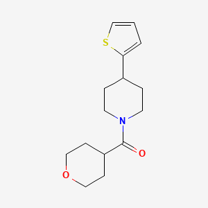 molecular formula C15H21NO2S B2436674 (tetrahydro-2H-pyran-4-yl)(4-(thiophen-2-yl)piperidin-1-yl)methanone CAS No. 2034554-73-7
