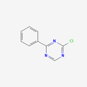 molecular formula C9H6ClN3 B2436675 2-Chloro-4-phenyl-1,3,5-triazine CAS No. 77007-96-6