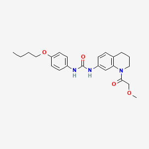 molecular formula C23H29N3O4 B2436680 1-(4-Butoxyphenyl)-3-(1-(2-methoxyacetyl)-1,2,3,4-tetrahydroquinolin-7-yl)urea CAS No. 1203347-37-8