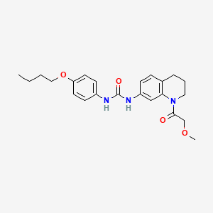 molecular formula C23H29N3O4 B2436680 1-(4-丁氧基苯基)-3-(1-(2-甲氧基乙酰基)-1,2,3,4-四氢喹啉-7-基)脲 CAS No. 1203347-37-8