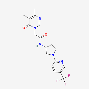 2-(4,5-dimethyl-6-oxopyrimidin-1(6H)-yl)-N-(1-(5-(trifluoromethyl)pyridin-2-yl)pyrrolidin-3-yl)acetamide