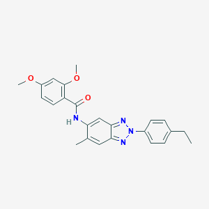 molecular formula C24H24N4O3 B243669 N-[2-(4-ethylphenyl)-6-methyl-2H-1,2,3-benzotriazol-5-yl]-2,4-dimethoxybenzamide 