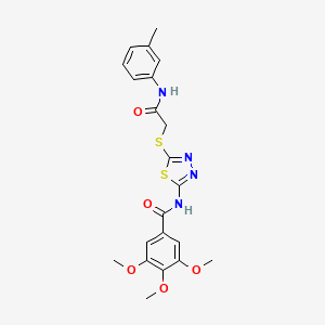 3,4,5-trimethoxy-N-(5-((2-oxo-2-(m-tolylamino)ethyl)thio)-1,3,4-thiadiazol-2-yl)benzamide