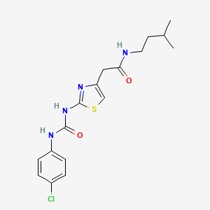 2-(2-(3-(4-chlorophenyl)ureido)thiazol-4-yl)-N-isopentylacetamide
