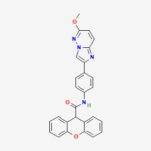 molecular formula C27H20N4O3 B2436694 N-(4-(6-甲氧基咪唑并[1,2-b]哒嗪-2-基)苯基)-9H-呫吨-9-甲酰胺 CAS No. 952995-95-8