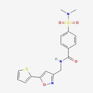 4-(N,N-dimethylsulfamoyl)-N-((5-(thiophen-2-yl)isoxazol-3-yl)methyl)benzamide