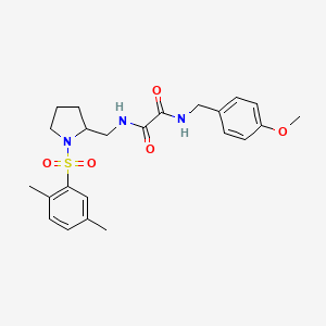 molecular formula C23H29N3O5S B2436699 N1-((1-((2,5-二甲苯基)磺酰基)吡咯烷-2-基)甲基)-N2-(4-甲氧基苄基)草酰胺 CAS No. 896286-58-1
