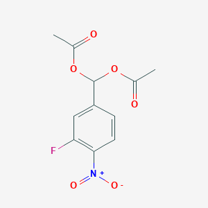 molecular formula C11H10FNO6 B2436705 (3-Fluoro-4-nitrophenyl)methylene diacetate CAS No. 211388-77-1