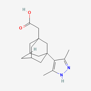 molecular formula C17H24N2O2 B2436714 [3-(3,5-Dimethyl-1H-pyrazol-4-yl)-adamantan-1-yl]-acetic acid CAS No. 512809-80-2