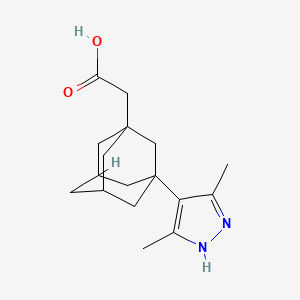 molecular formula C17H24N2O2 B2436714 [3-(3,5-Dimetil-1H-pirazol-4-il)-adamantan-1-il]-ácido acético CAS No. 512809-80-2