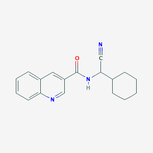 molecular formula C18H19N3O B2436718 N-[Cyano(cyclohexyl)methyl]quinoline-3-carboxamide CAS No. 2195283-89-5