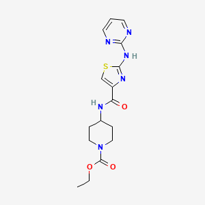 Ethyl 4-(2-(pyrimidin-2-ylamino)thiazole-4-carboxamido)piperidine-1-carboxylate