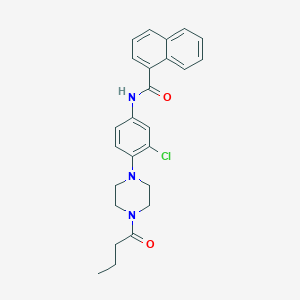 N-[4-(4-butanoylpiperazin-1-yl)-3-chlorophenyl]naphthalene-1-carboxamide