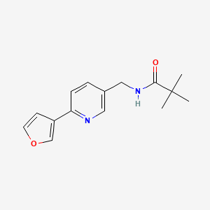 molecular formula C15H18N2O2 B2436750 N-((6-(呋喃-3-基)吡啶-3-基)甲基)叔丁酰胺 CAS No. 2034308-96-6