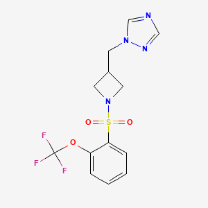 1-((1-((2-(trifluoromethoxy)phenyl)sulfonyl)azetidin-3-yl)methyl)-1H-1,2,4-triazole