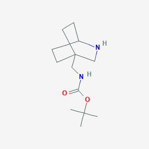 molecular formula C13H24N2O2 B2436755 叔丁基N-(2-氮杂双环[2.2.2]辛烷-4-基甲基)氨基甲酸酯 CAS No. 2361822-74-2