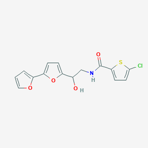 molecular formula C15H12ClNO4S B2436759 N-(2-{[2,2'-bifuran]-5-yl}-2-hydroxyethyl)-5-chlorothiophene-2-carboxamide CAS No. 2309220-59-3