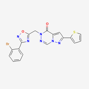 molecular formula C18H11BrN6O2S B2436779 2-[2-(4-ethylphenyl)-4-oxo-3,4-dihydro-5H-pyrido[2,3-b][1,4]diazepin-5-yl]-N-(2-fluorophenyl)acetamide CAS No. 1251671-90-5
