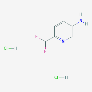 molecular formula C6H8Cl2F2N2 B2436787 6-(二氟甲基)吡啶-3-胺二盐酸盐 CAS No. 2173999-69-2