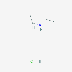 molecular formula C8H18ClN B2436793 (1-Cyclobutylethyl)(ethyl)amine hydrochloride CAS No. 2219419-43-7