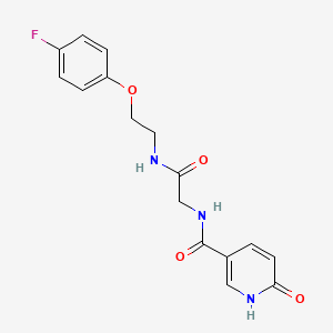 N-(2-((2-(4-fluorophenoxy)ethyl)amino)-2-oxoethyl)-6-oxo-1,6-dihydropyridine-3-carboxamide