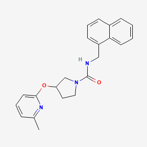 3-((6-methylpyridin-2-yl)oxy)-N-(naphthalen-1-ylmethyl)pyrrolidine-1-carboxamide
