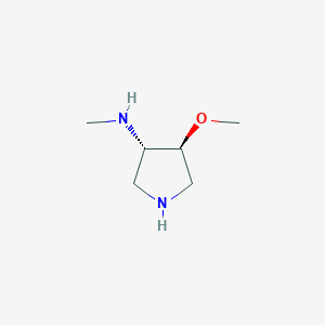 molecular formula C6H14N2O B2436828 (3s,4s)-4-甲氧基-N-甲基吡咯烷-3-胺 CAS No. 252574-01-9