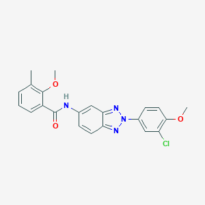 molecular formula C22H19ClN4O3 B243683 N-[2-(3-chloro-4-methoxyphenyl)-2H-1,2,3-benzotriazol-5-yl]-2-methoxy-3-methylbenzamide 
